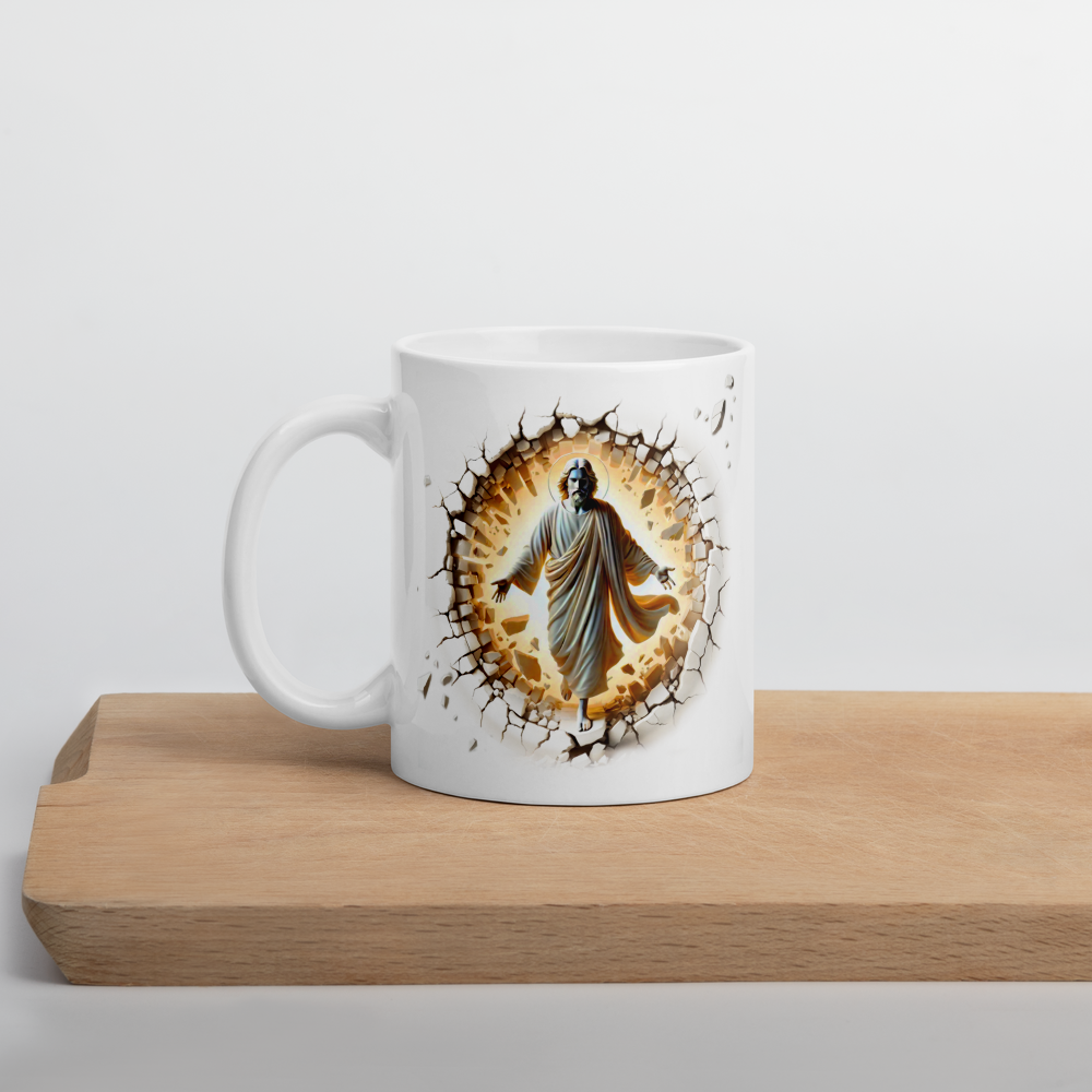Divine Breakthrough Jesus Christian Mug – 11 oz — white, product view