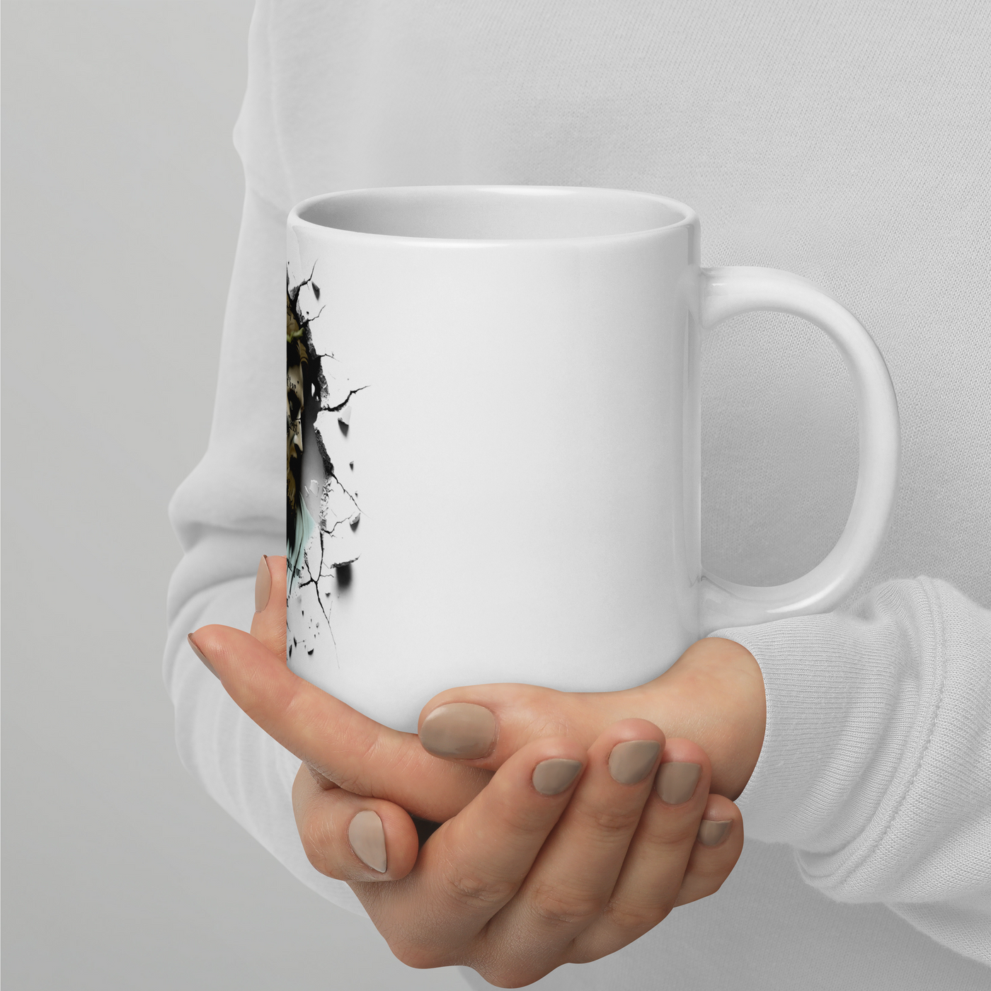 You Say vs. God Says Christian Encouragement Mug – 15 oz & 20 oz — white, right-handle view 2